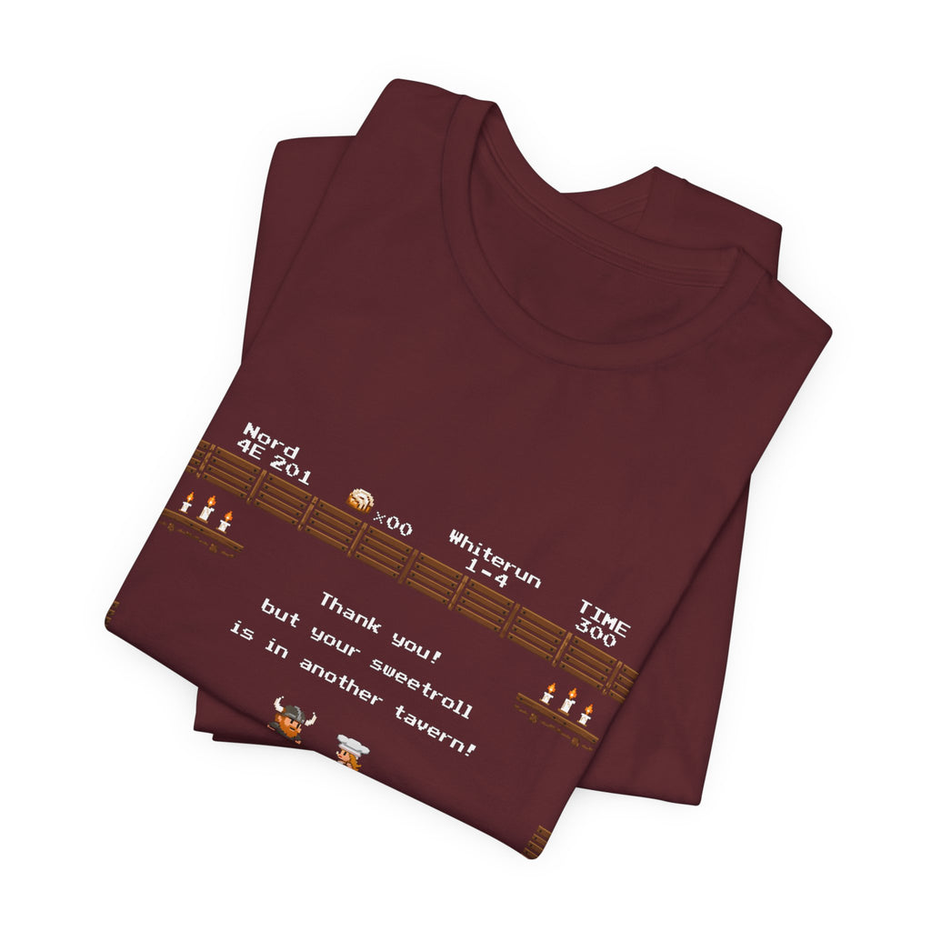 Tavern Crawl Whiterun Tee — Retro Pixel RPG Gaming Shirt ("Tavern Crawl 4E 201")