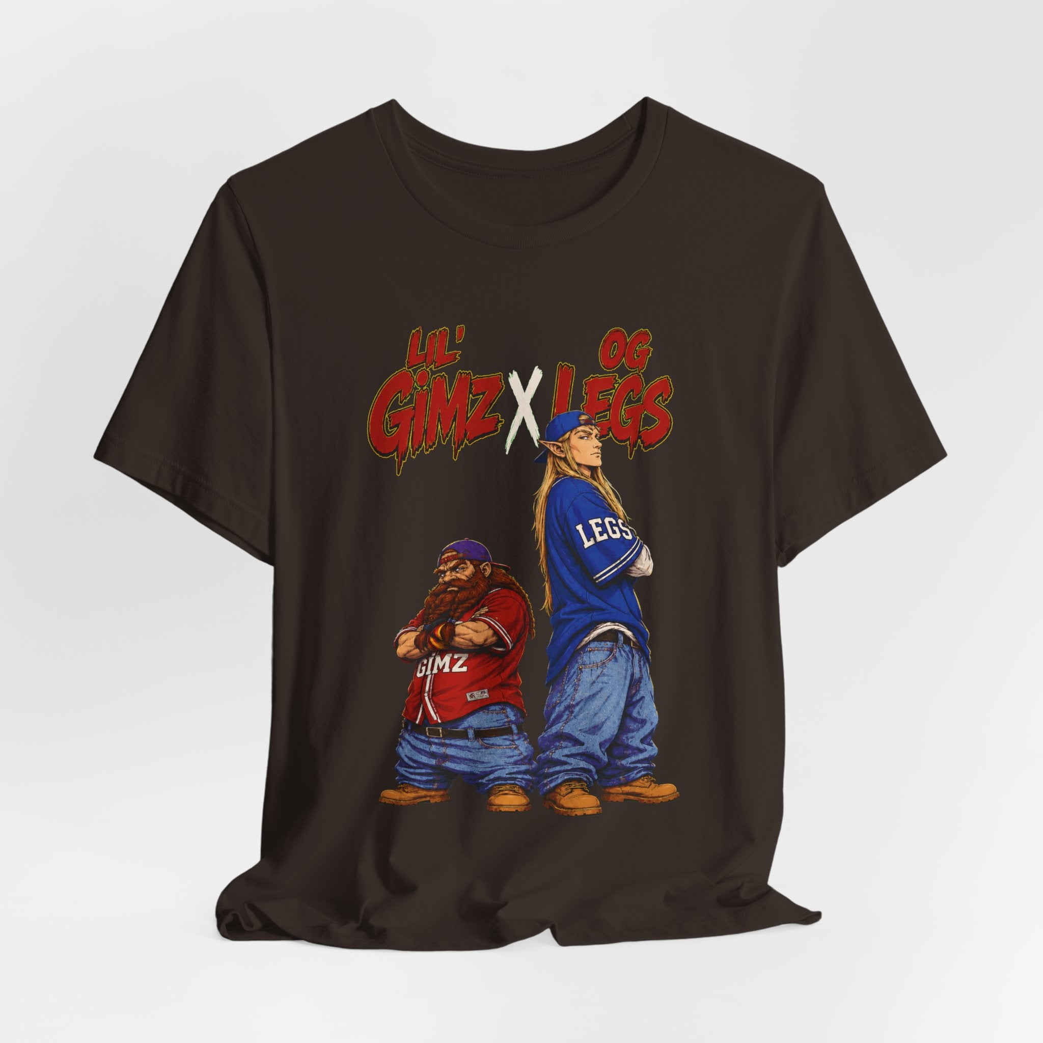 Graphic Tee — Lil Gimz & OG Legs Hip-Hop Cartoon LOTR T-Shirt