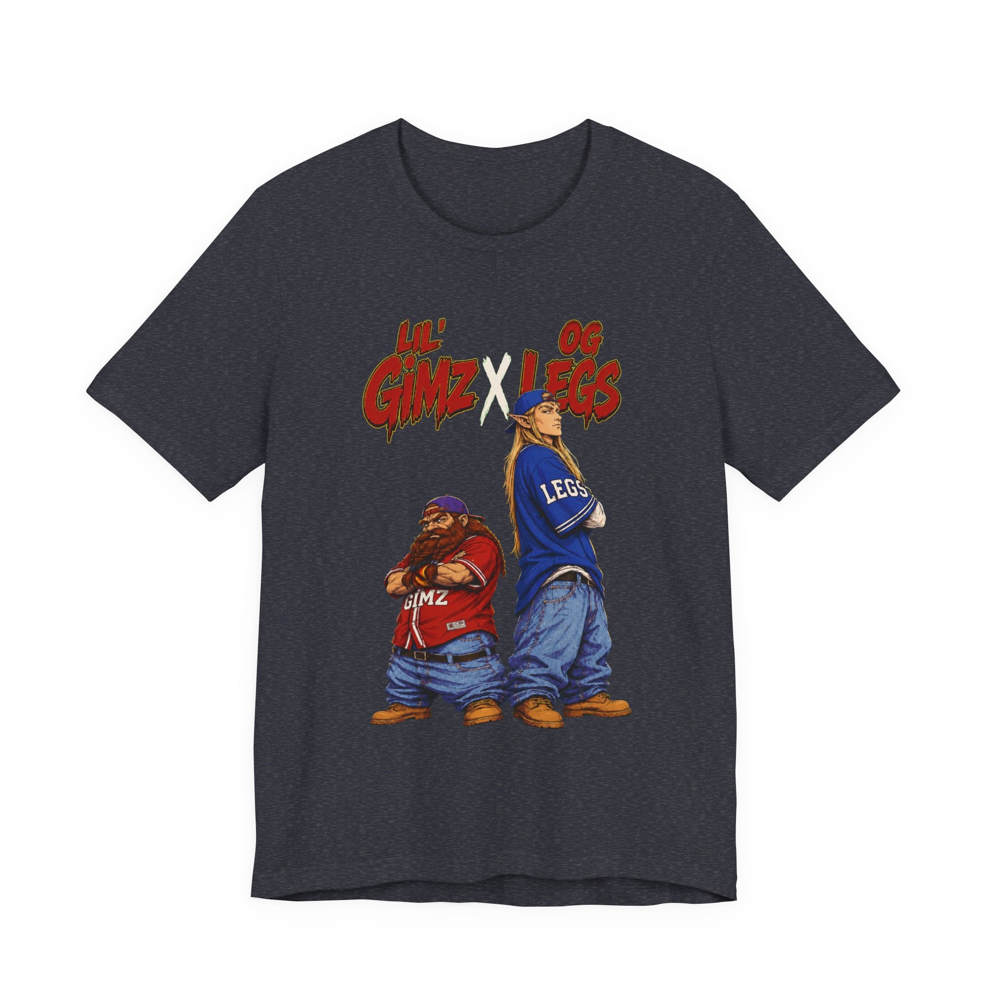 Graphic Tee — Lil Gimz & OG Legs Hip-Hop Cartoon LOTR T-Shirt