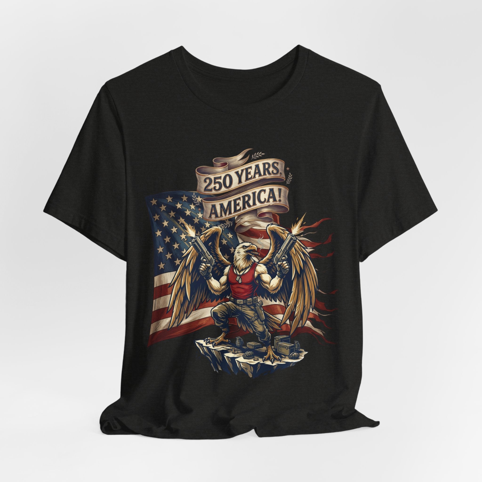 250 Years American Eagle T-Shirt — Patriotic USA Flag Tee