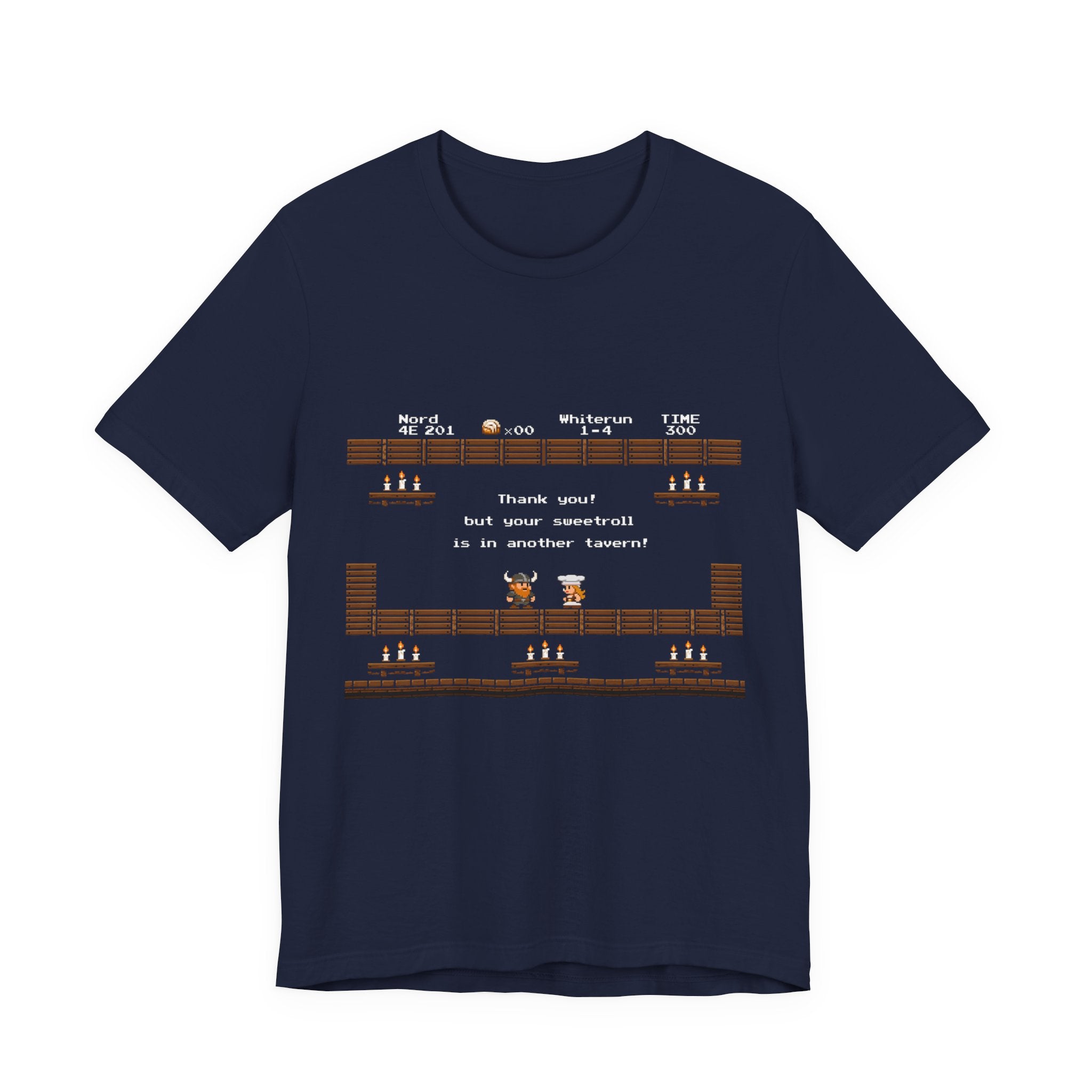 Tavern Crawl Whiterun Tee — Retro Pixel RPG Gaming Shirt ("Tavern Crawl 4E 201")