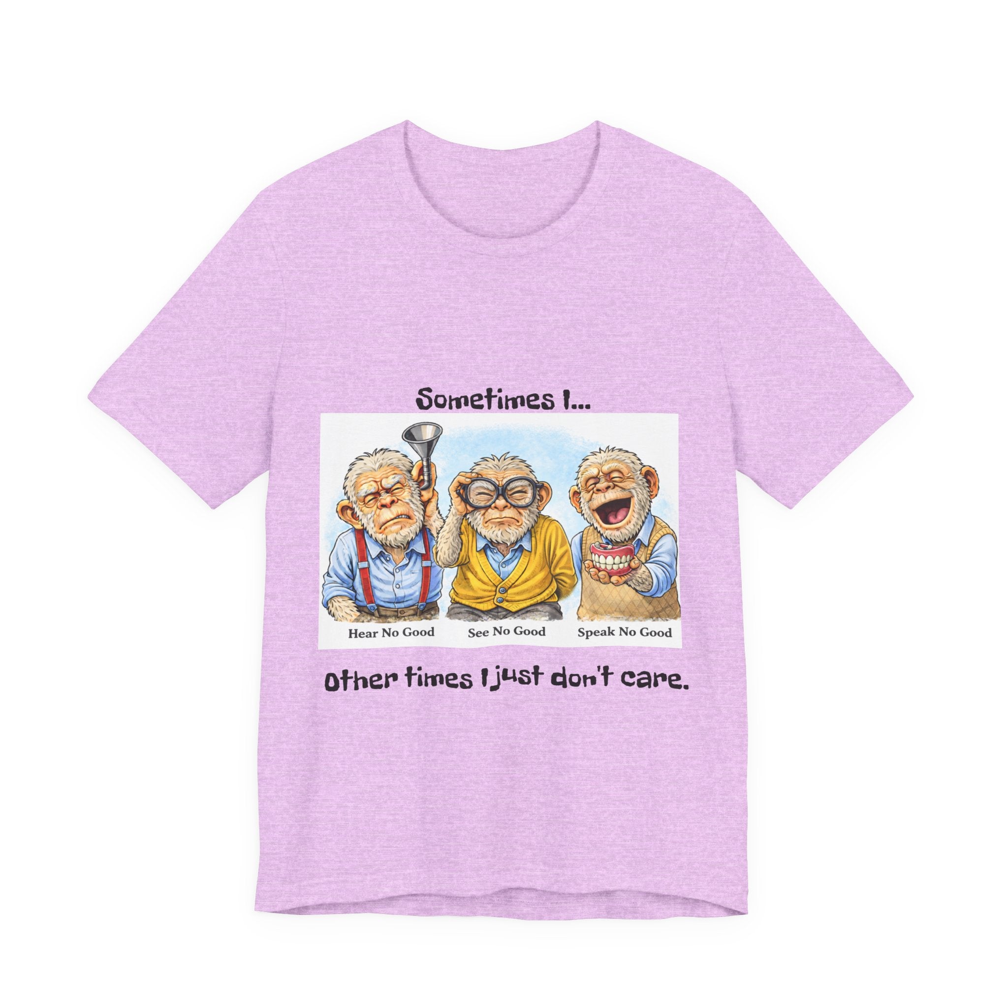 Funny Senior 'The Senses Are Optional' T-Shirt — Hear No Good, See No Good, Speak No Good Tee
