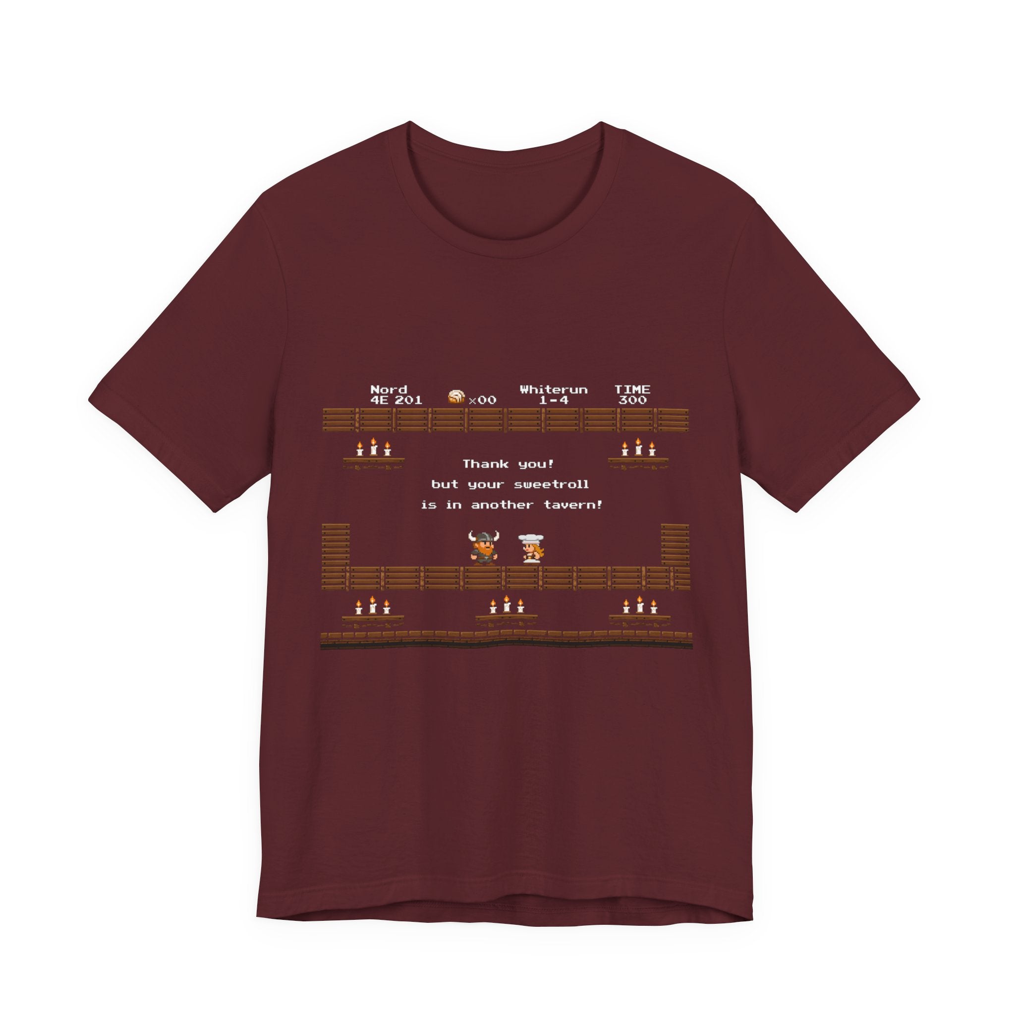 Tavern Crawl Whiterun Tee — Retro Pixel RPG Gaming Shirt ("Tavern Crawl 4E 201")