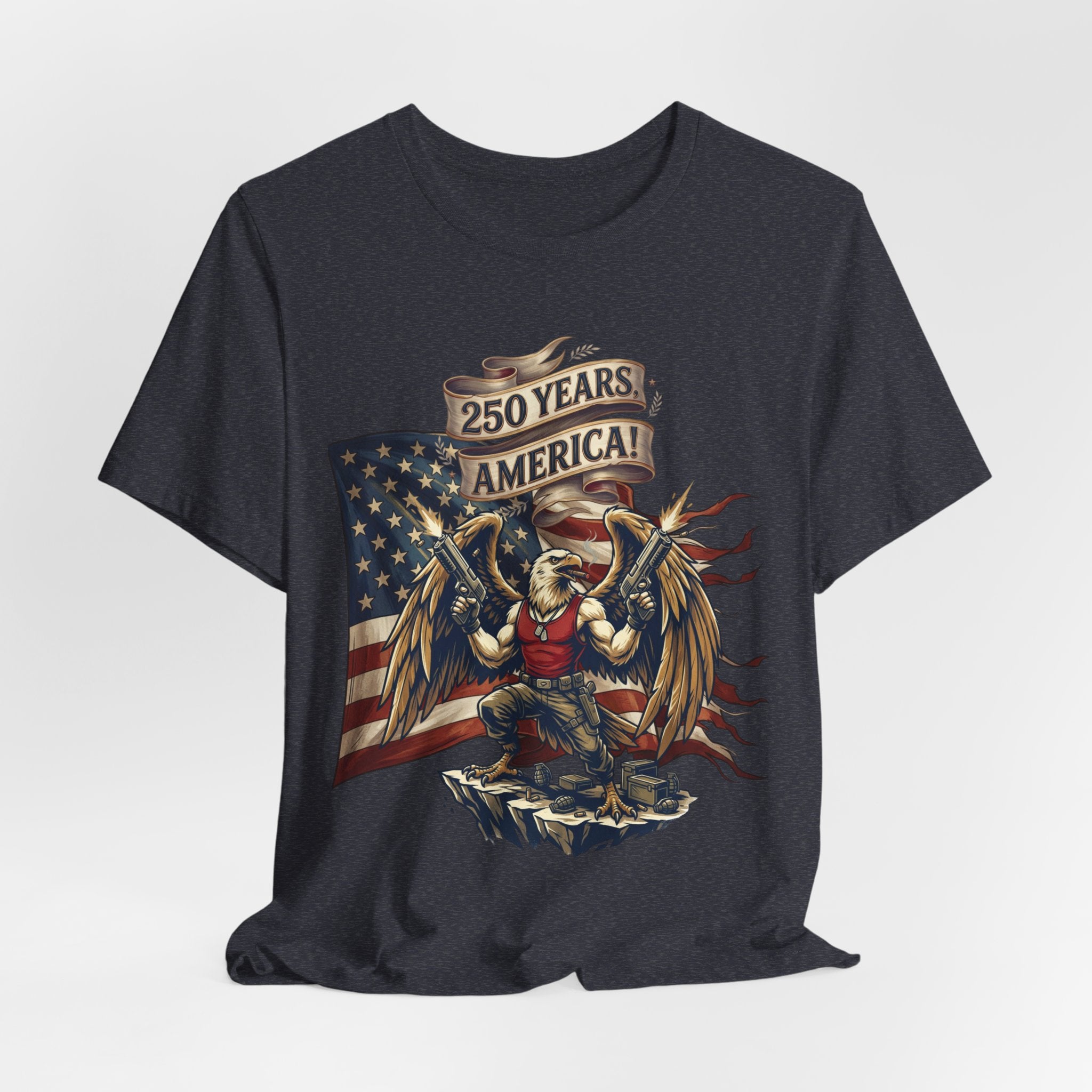 250 Years American Eagle T-Shirt — Patriotic USA Flag Tee