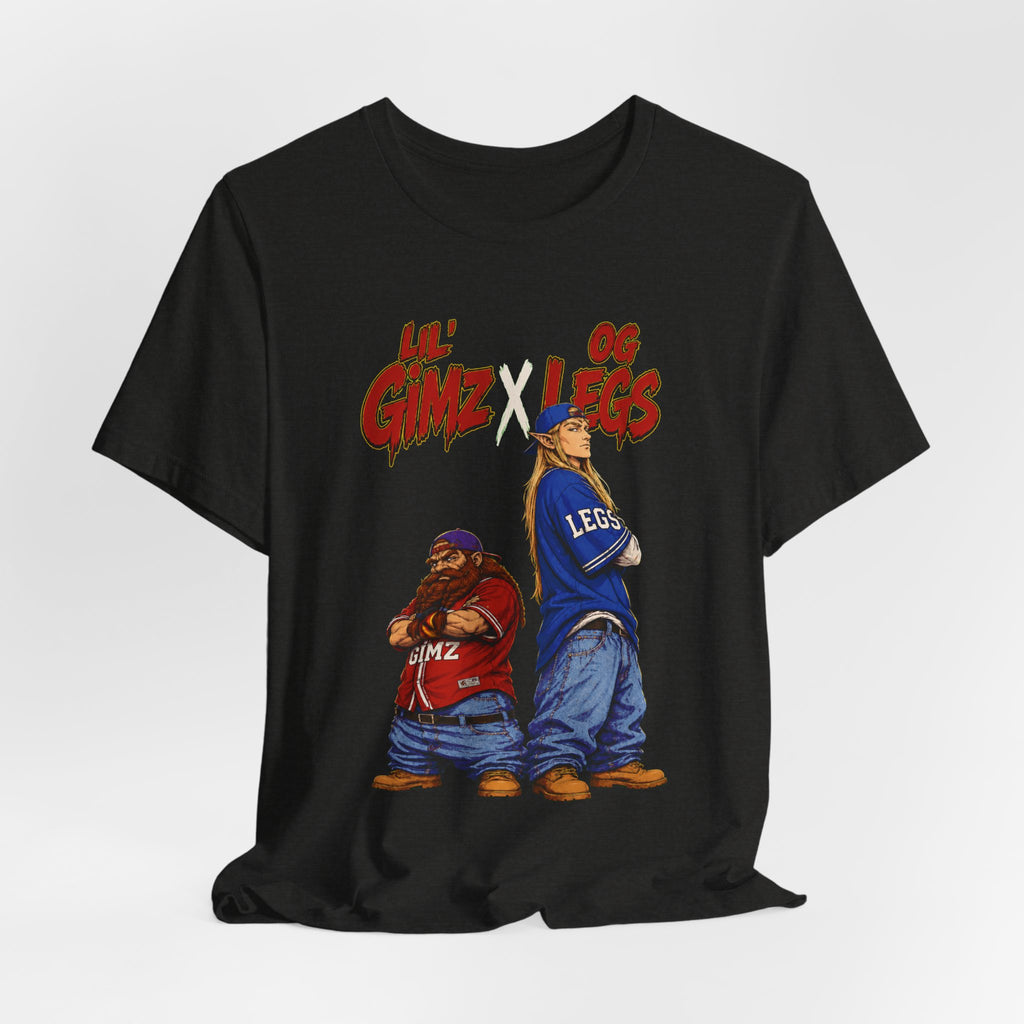 Graphic Tee — Lil Gimz & OG Legs Hip-Hop Cartoon LOTR T-Shirt