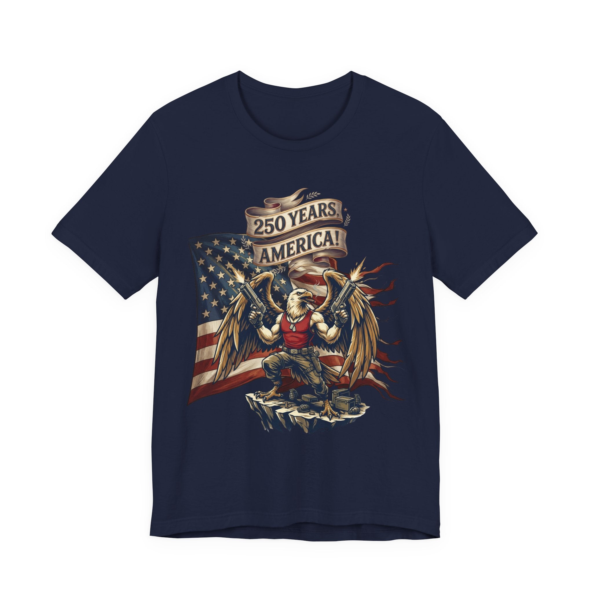 250 Years American Eagle T-Shirt — Patriotic USA Flag Tee