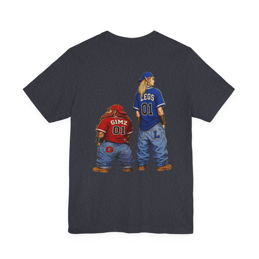 Graphic Tee — Lil Gimz & OG Legs Hip-Hop Cartoon LOTR T-Shirt