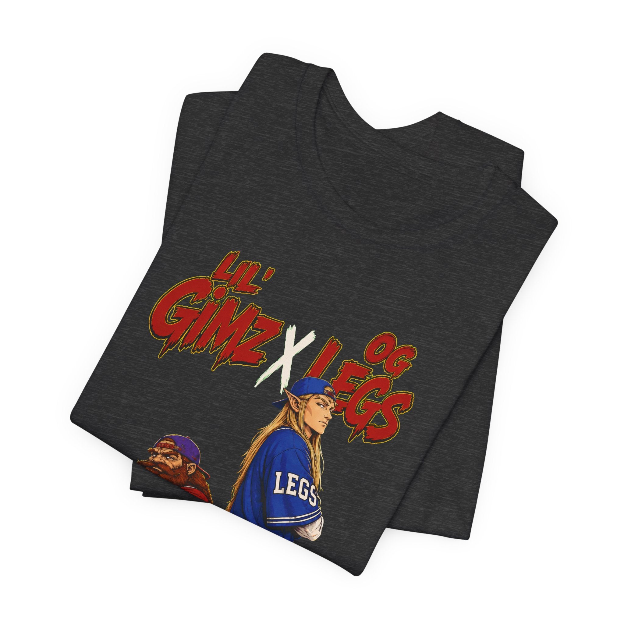 Graphic Tee — Lil Gimz & OG Legs Hip-Hop Cartoon LOTR T-Shirt