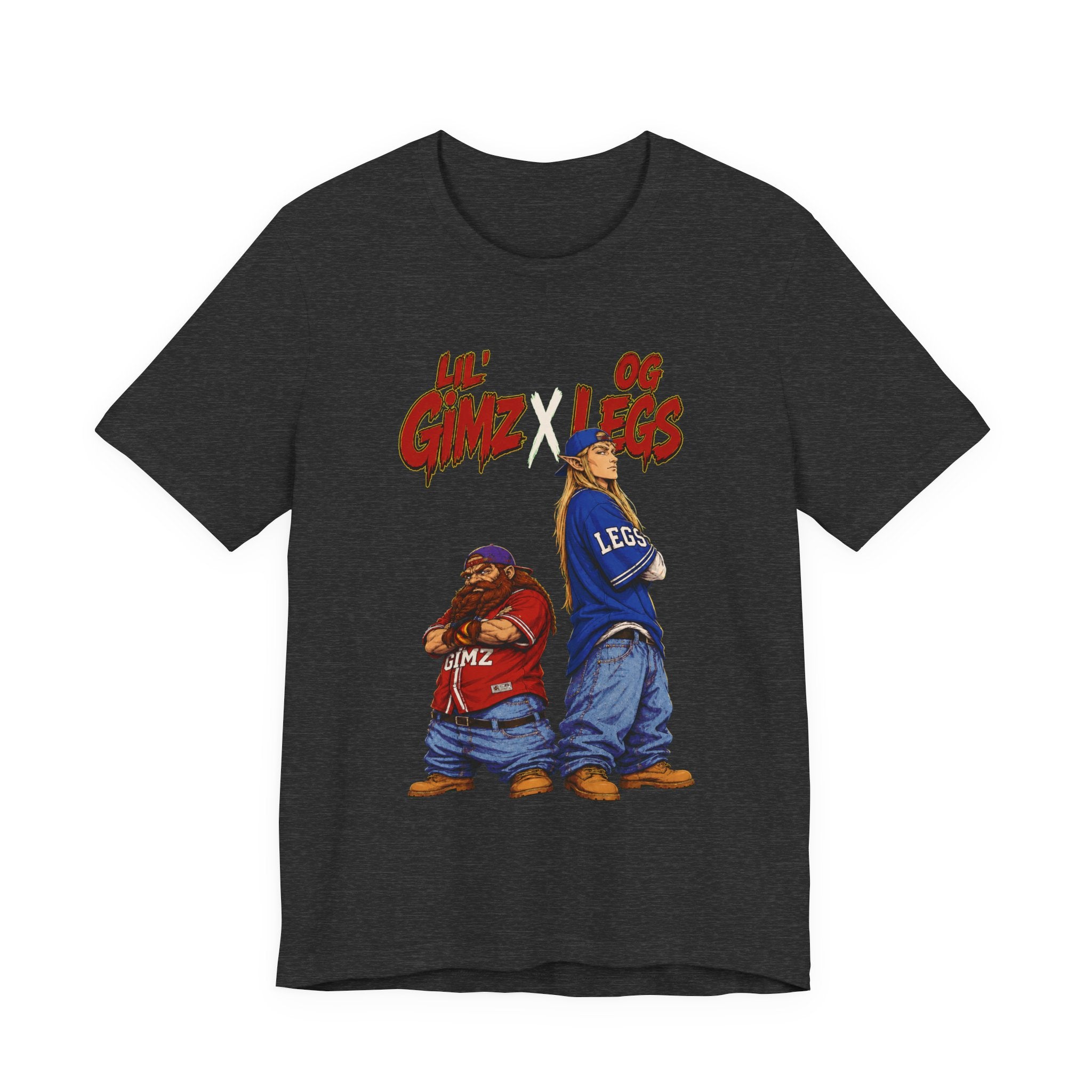Graphic Tee — Lil Gimz & OG Legs Hip-Hop Cartoon LOTR T-Shirt