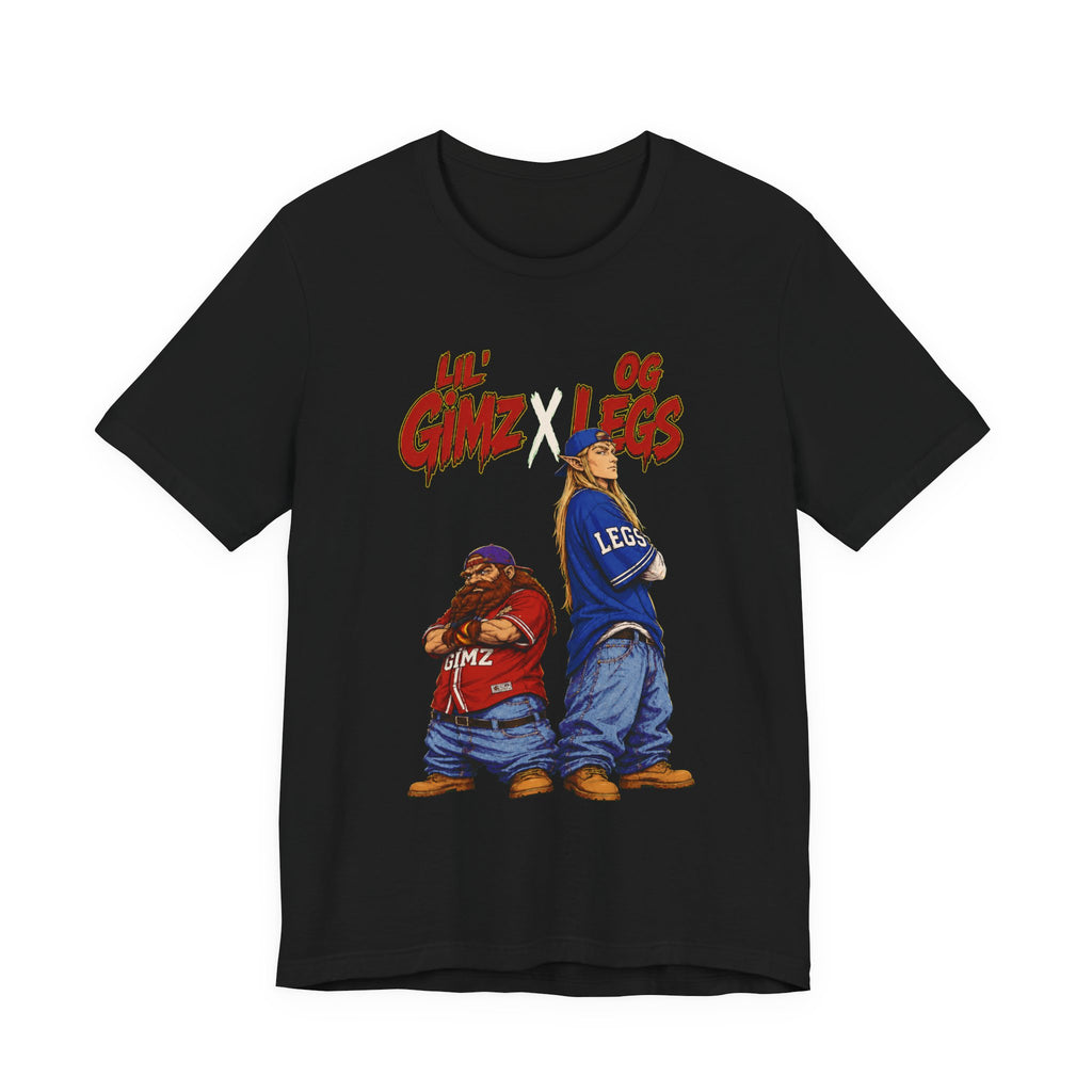 Graphic Tee — Lil Gimz & OG Legs Hip-Hop Cartoon LOTR T-Shirt