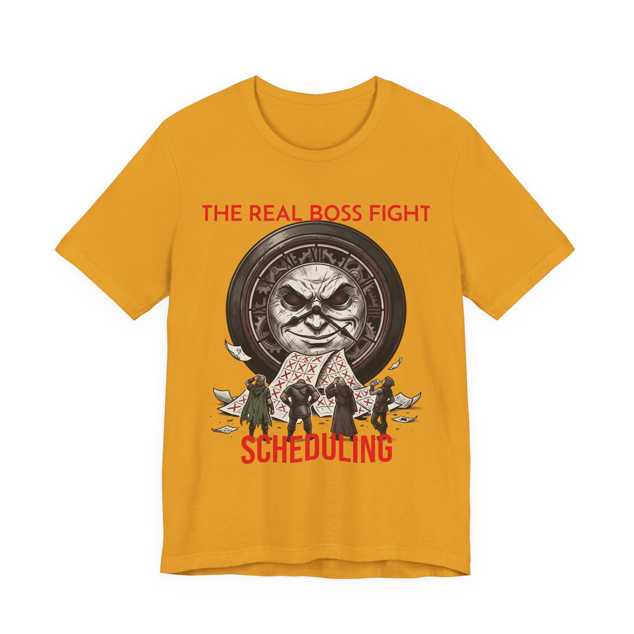 The Real Boss Fight: Scheduling T‑Shirt