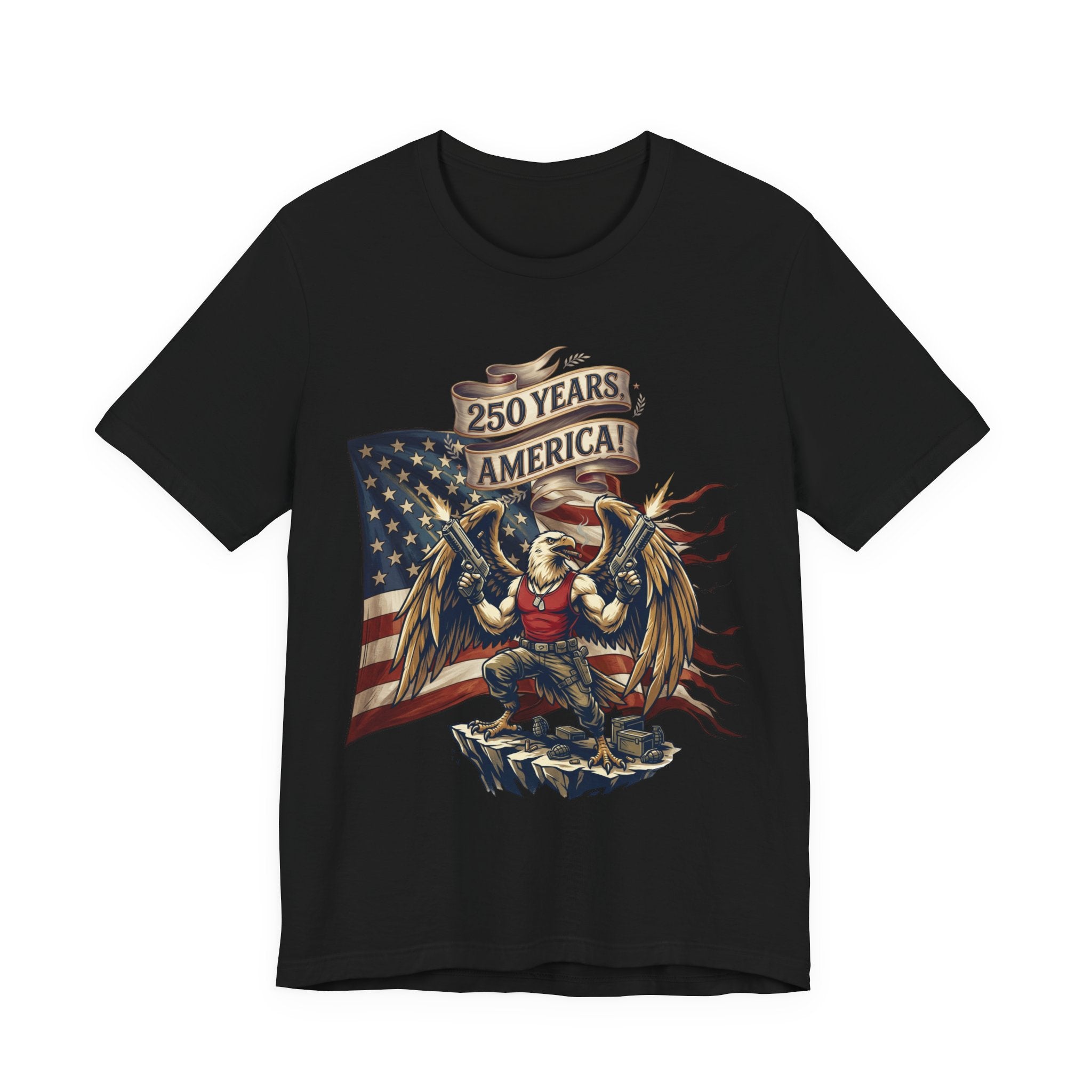250 Years American Eagle T-Shirt — Patriotic USA Flag Tee