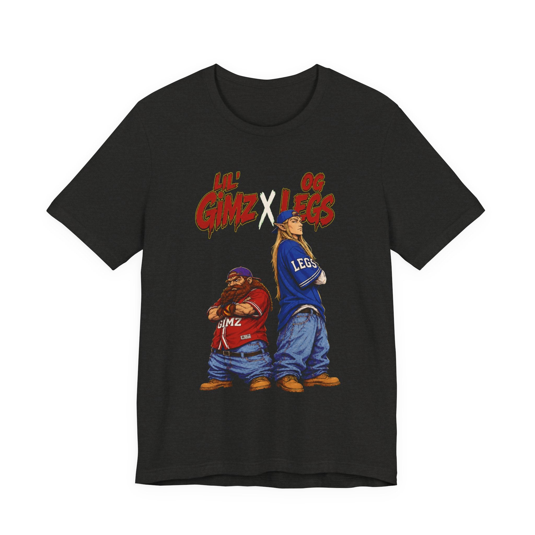 Graphic Tee — Lil Gimz & OG Legs Hip-Hop Cartoon LOTR T-Shirt
