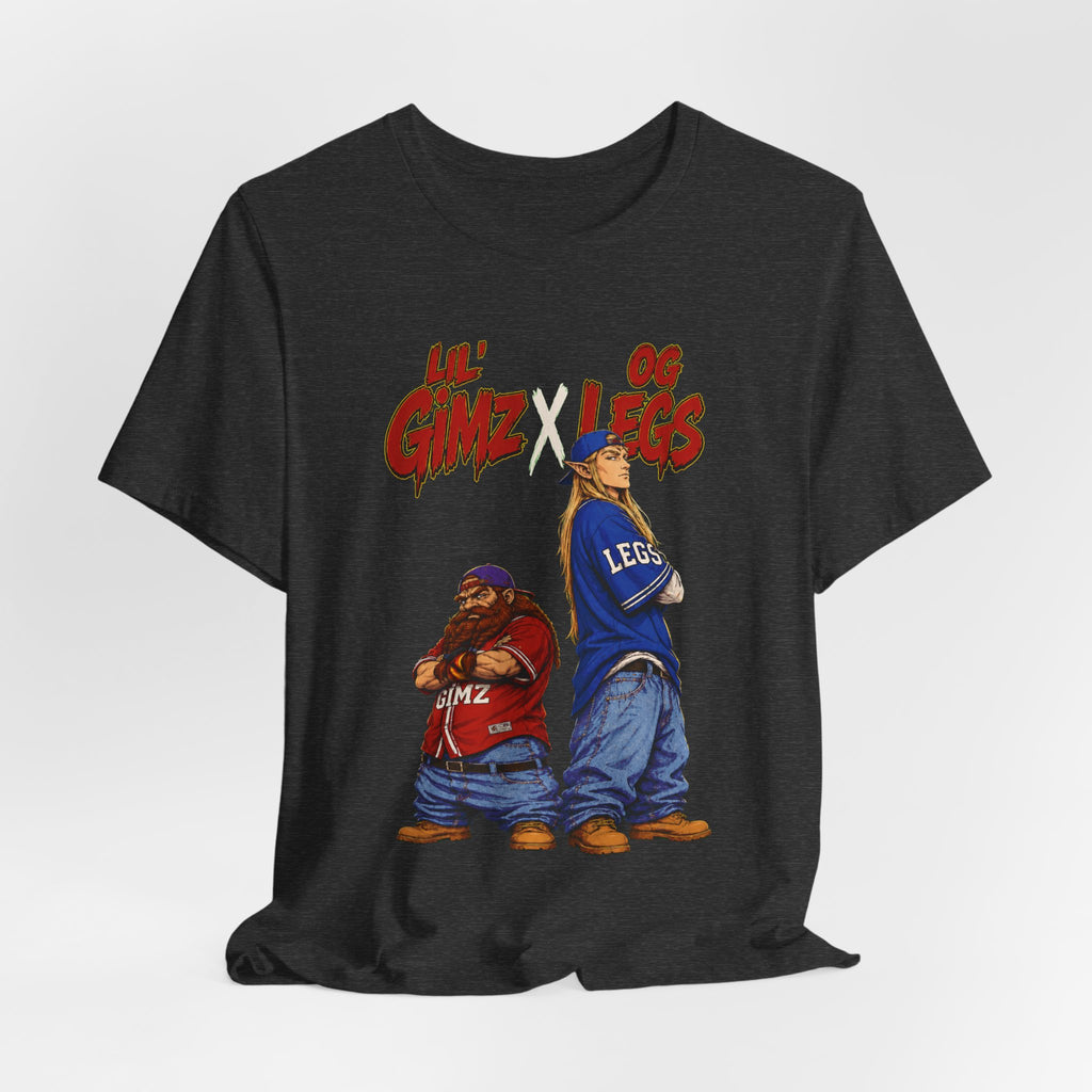 Graphic Tee — Lil Gimz & OG Legs Hip-Hop Cartoon LOTR T-Shirt