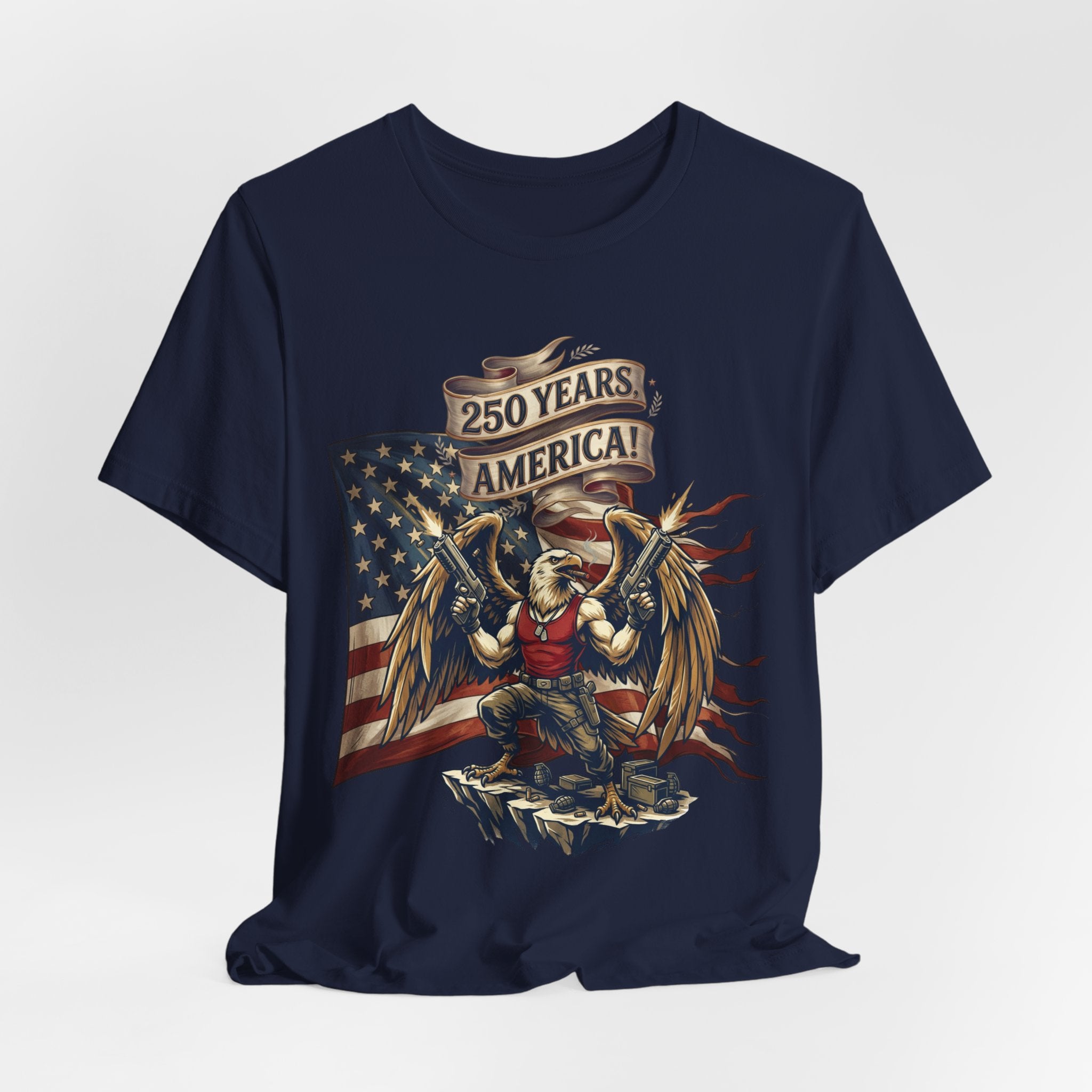 250 Years American Eagle T-Shirt — Patriotic USA Flag Tee