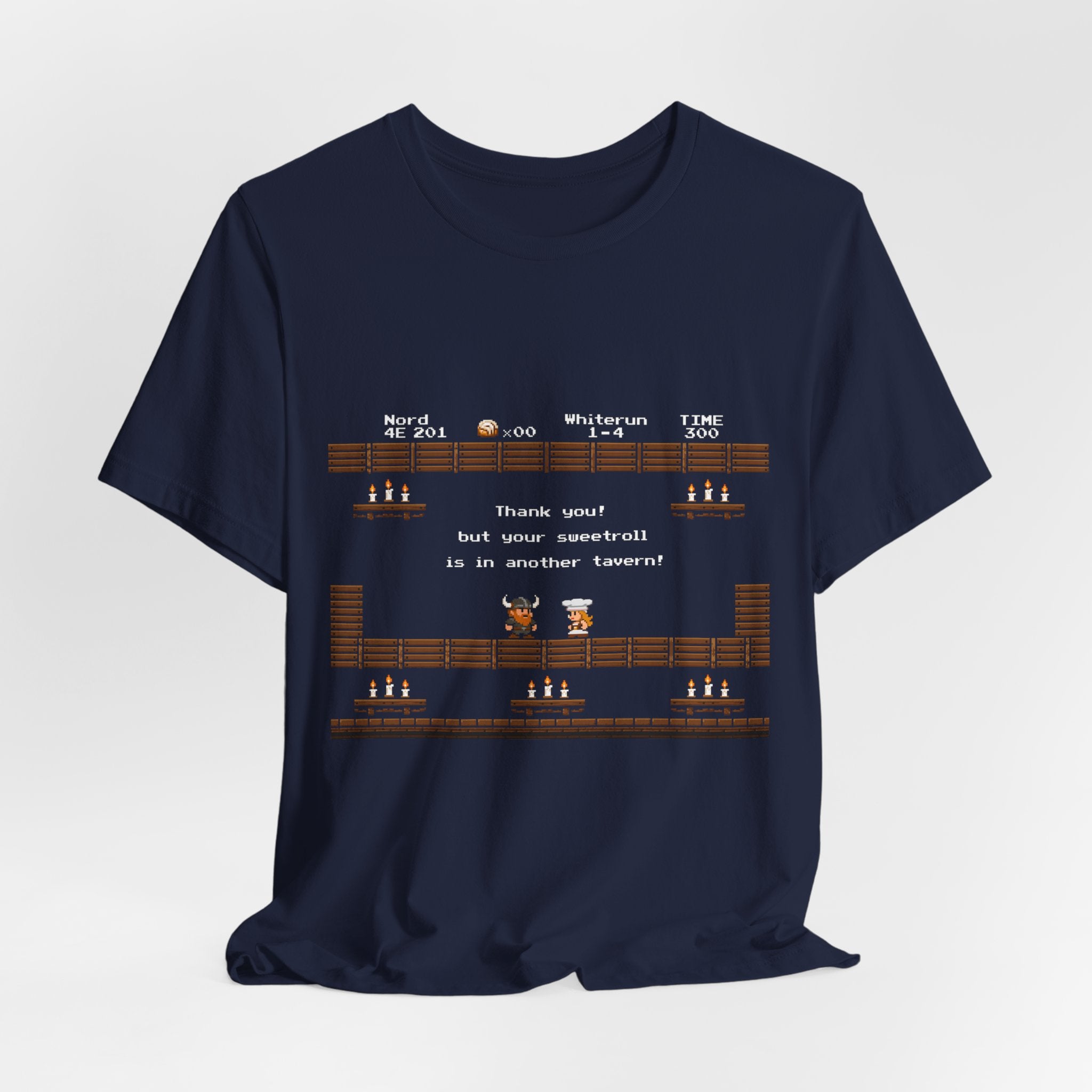 Tavern Crawl Whiterun Tee — Retro Pixel RPG Gaming Shirt ("Tavern Crawl 4E 201")
