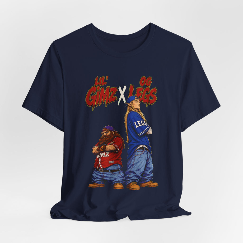 Graphic Tee — Lil Gimz & OG Legs Hip-Hop Cartoon LOTR T-Shirt