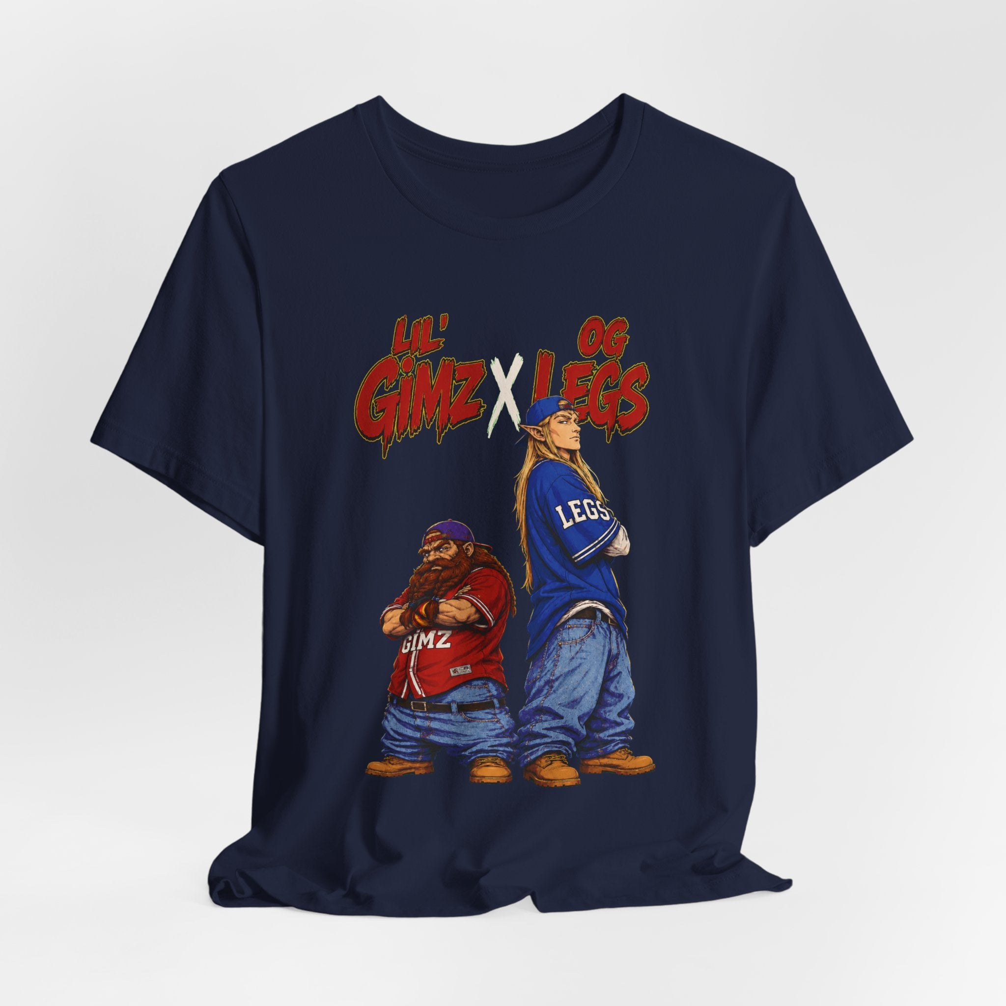 Graphic Tee — Lil Gimz & OG Legs Hip-Hop Cartoon LOTR T-Shirt