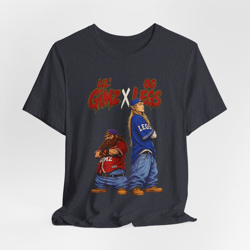 Graphic Tee — Lil Gimz & OG Legs Hip-Hop Cartoon LOTR T-Shirt
