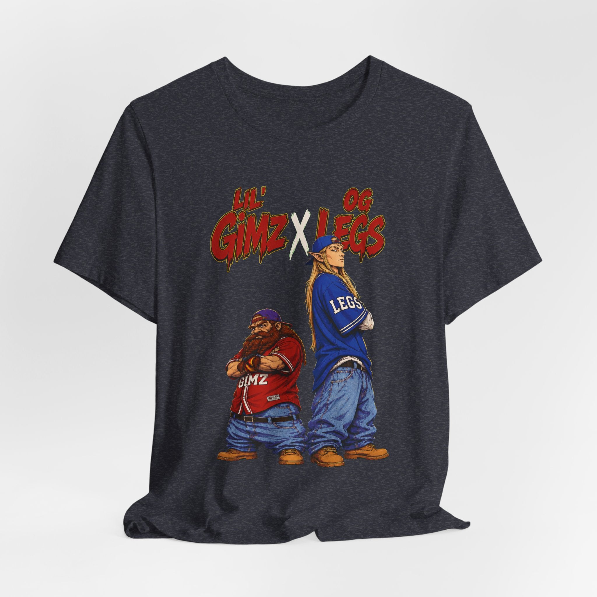 Graphic Tee — Lil Gimz & OG Legs Hip-Hop Cartoon LOTR T-Shirt
