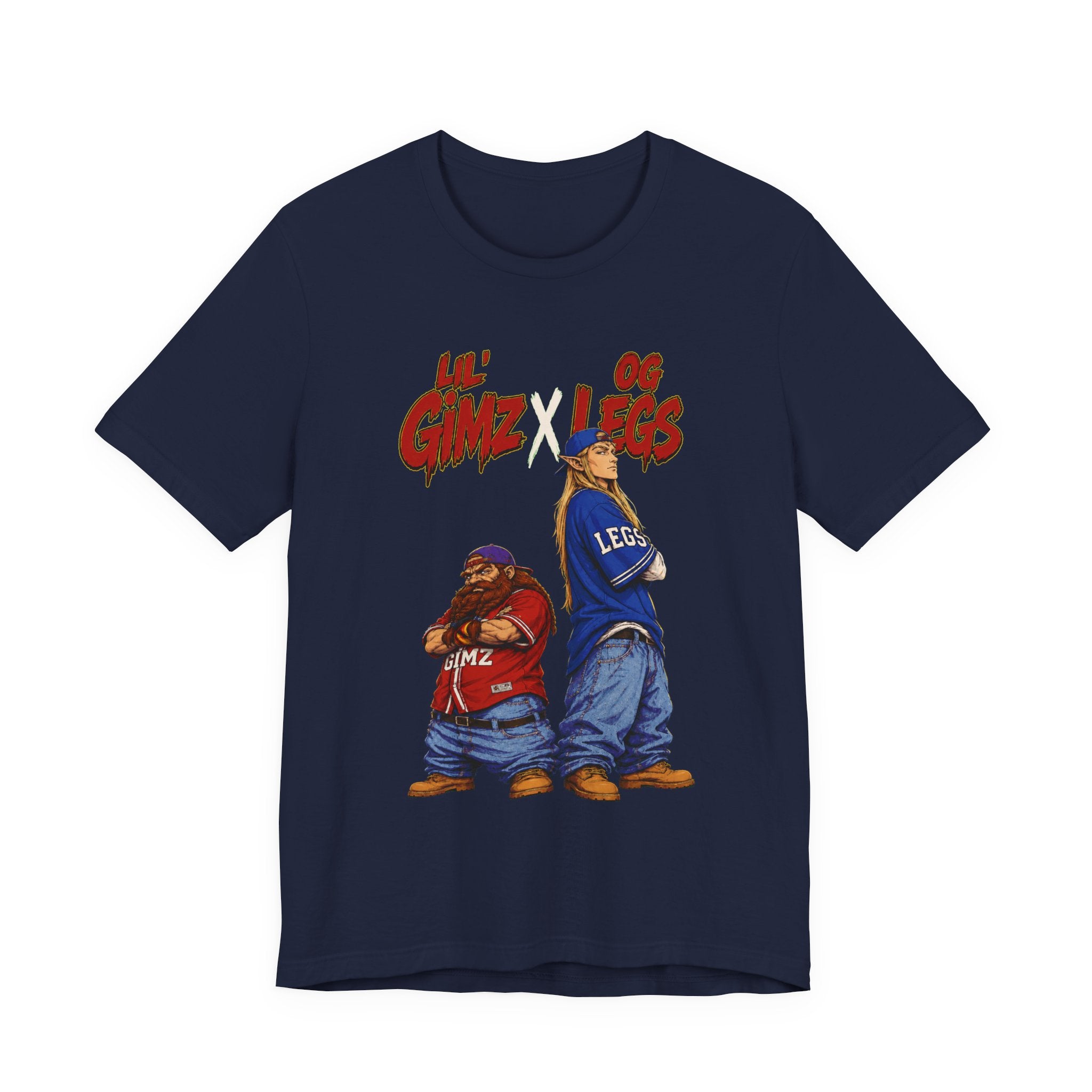 Graphic Tee — Lil Gimz & OG Legs Hip-Hop Cartoon LOTR T-Shirt
