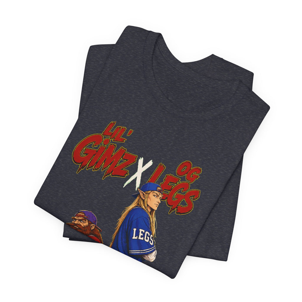 Graphic Tee — Lil Gimz & OG Legs Hip-Hop Cartoon LOTR T-Shirt
